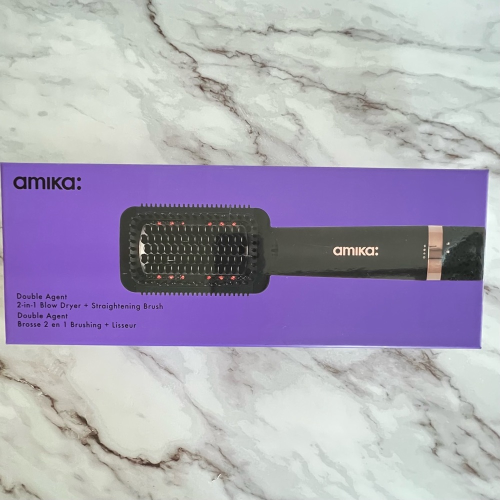 [Amika] Double Agent 2-in-1 Straightening Blow Dryer Brush